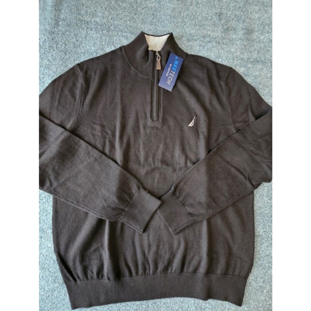 NWT NavTech by Nautica Quarter Zip Sweater Pullover Size M